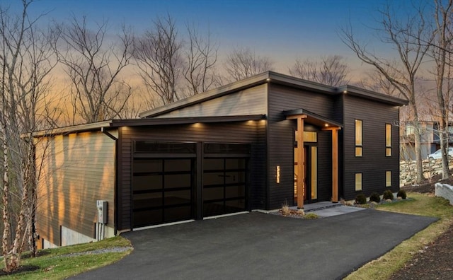 contemporary house with a garage