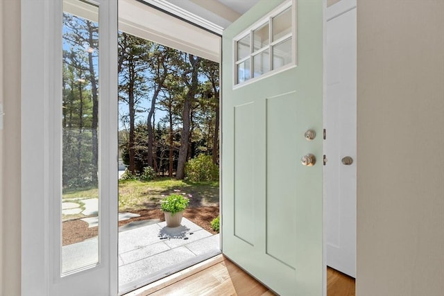30 Grannys Ln, Orleans, MA 02653 - doorway featuring wood finished floors and plenty of natural light
