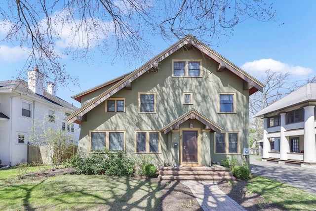 view of front of home featuring stucco siding