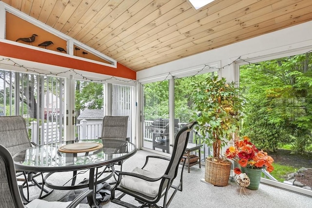 3 Tory Dr, Shrewsbury, MA 01545 - sunroom / solarium with outdoor dining area and vaulted ceiling