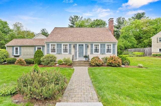 3 Tory Dr, Shrewsbury, MA 01545 - new england style home featuring a chimney and a shingled roof