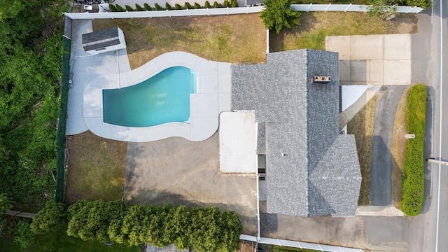 123 Walnut St, Saugus, MA 01906 - view from above of property with a pool