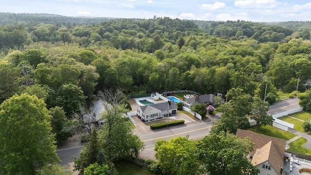 123 Walnut St, Saugus, MA 01906 - bird's eye view of a heavily wooded area