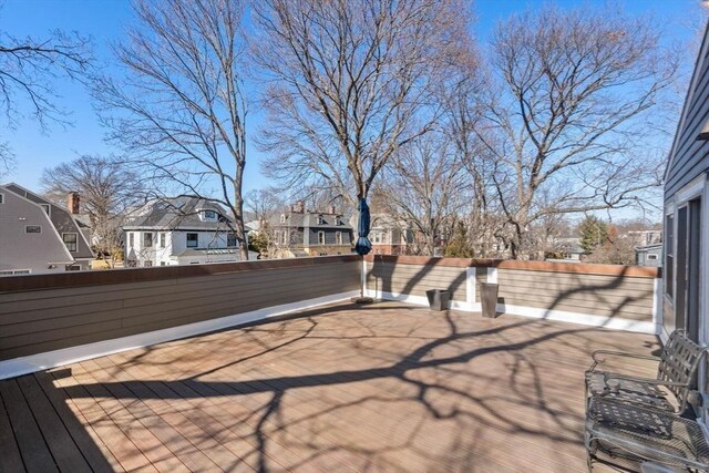 view of patio / terrace featuring a residential view