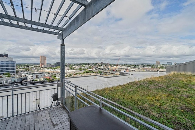 balcony with a pergola