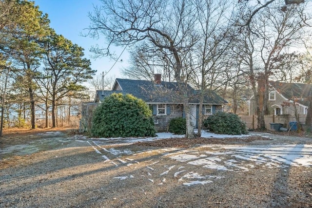 view of front of property with fence