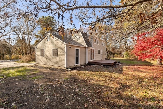 exterior space with a deck