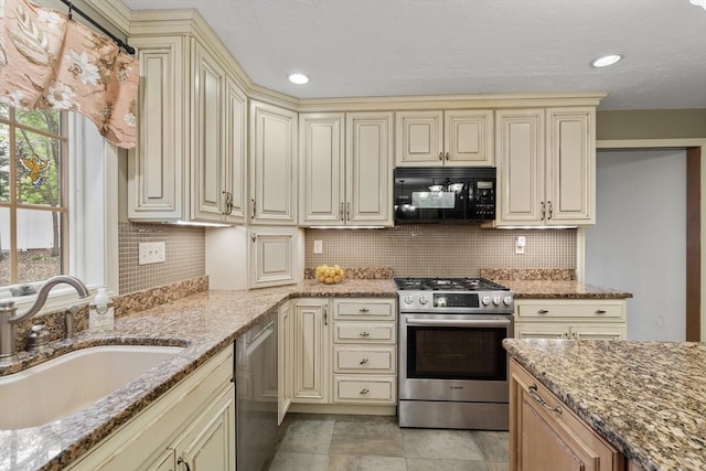 100 Avery Heights Dr, Holden, MA 01520 - kitchen with cream cabinets, stainless steel appliances, tasteful backsplash, and recessed lighting