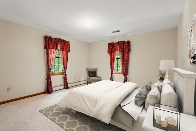 100 Avery Heights Dr, Holden, MA 01520 - bedroom featuring a baseboard radiator, multiple windows, and carpet flooring