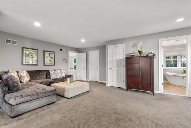 view of carpeted living room