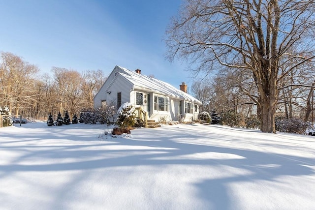 view of snowy exterior