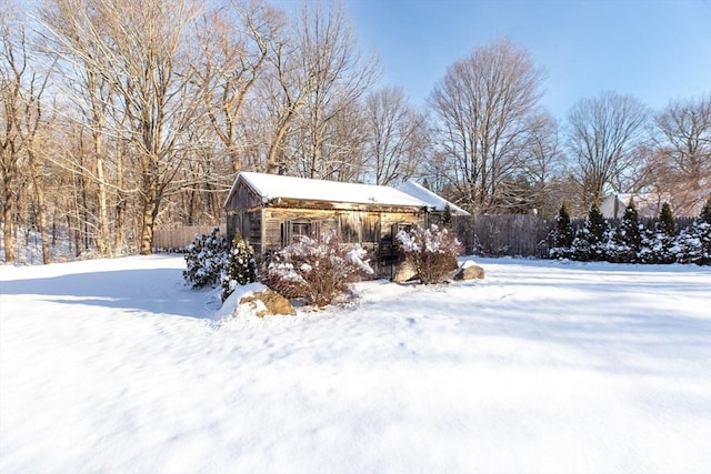 view of snowy yard