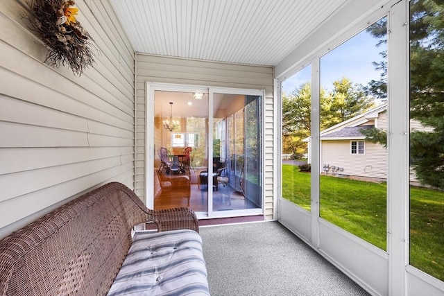 sunroom / solarium featuring a wealth of natural light