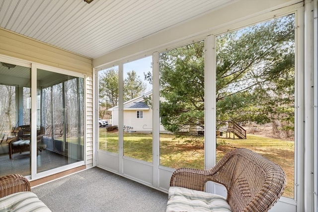 sunroom featuring plenty of natural light