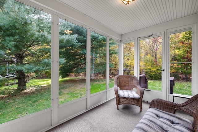 view of sunroom / solarium