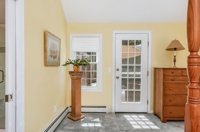 290 Cotuit Bay Dr, Barnstable, MA 02635 - entryway featuring a baseboard radiator, carpet floors, and baseboards