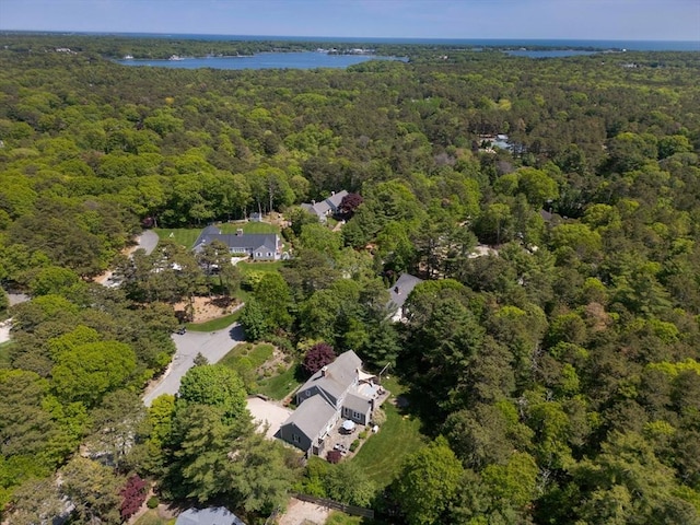 290 Cotuit Bay Dr, Barnstable, MA 02635 - aerial view of property's location with a forest and a large body of water