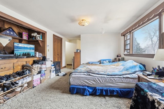 bedroom featuring carpet