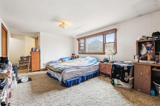 bedroom with carpet