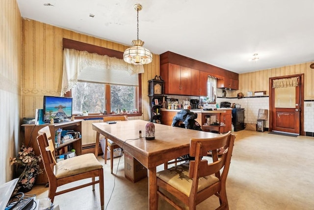 view of dining space