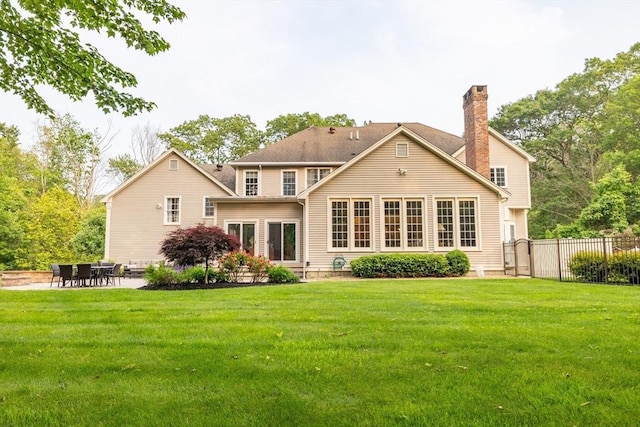 29 Hoveys Pond Dr, Boxford, MA 01921 - rear view of property featuring a chimney