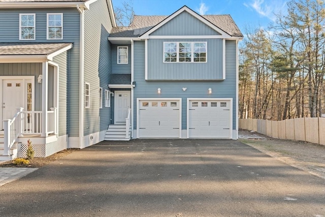 view of front of home featuring a garage