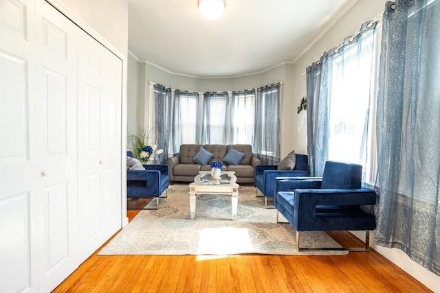 350 Wentworth Ave, Lowell, MA 01852 - living room with ornamental molding and wood finished floors
