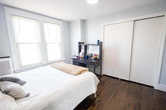 14 Fales St, Worcester, MA 01606 - bedroom with a closet and dark wood-style flooring