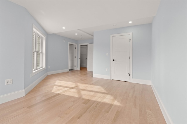 empty room featuring light hardwood / wood-style floors