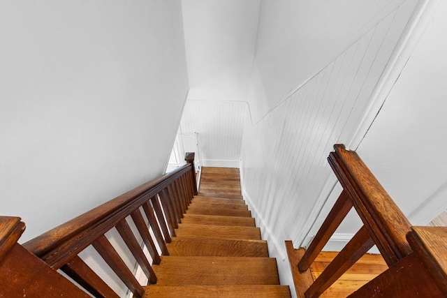 190 Winthrop St, Taunton, MA 02780 - stairs featuring wood finished floors and wainscoting