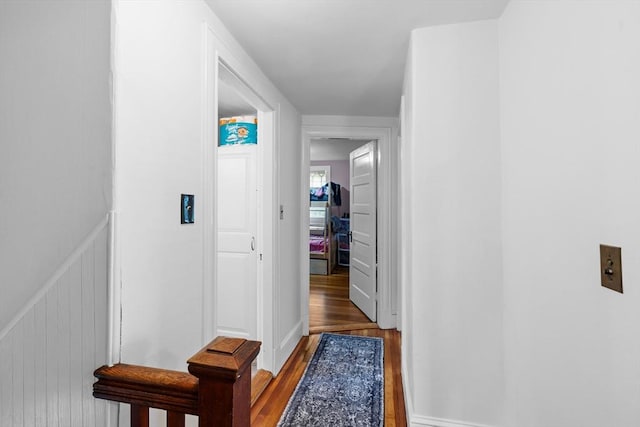 190 Winthrop St, Taunton, MA 02780 - hallway with wood finished floors and a decorative wall