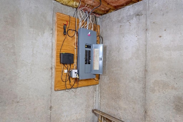 utility room featuring electric panel