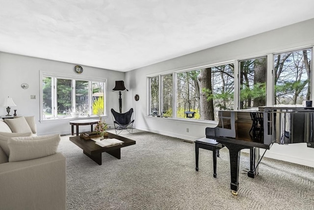 35 Wallace Rd, Wayland, MA 01778 - carpeted living room featuring baseboards