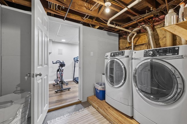 614 Summer St, Arlington, MA 02474 - laundry area featuring separate washer and dryer
