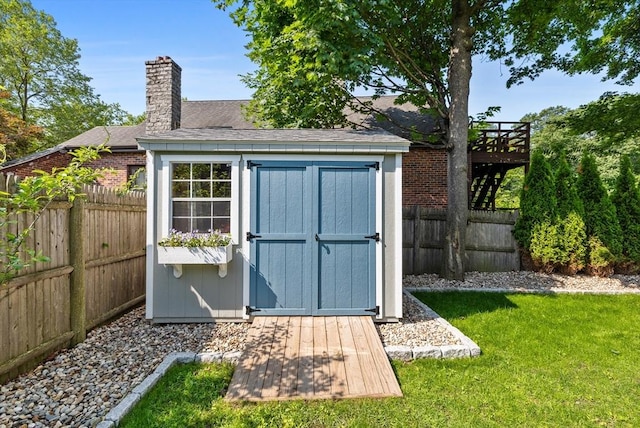 614 Summer St, Arlington, MA 02474 - view of shed featuring a fenced backyard