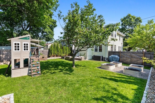 614 Summer St, Arlington, MA 02474 - fenced backyard with a playground