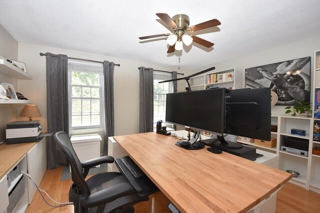 251 Sunderland Rd Unit 251, Worcester, MA 01604 - office featuring light wood-style flooring and a ceiling fan