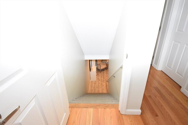 251 Sunderland Rd Unit 251, Worcester, MA 01604 - staircase with wood finished floors