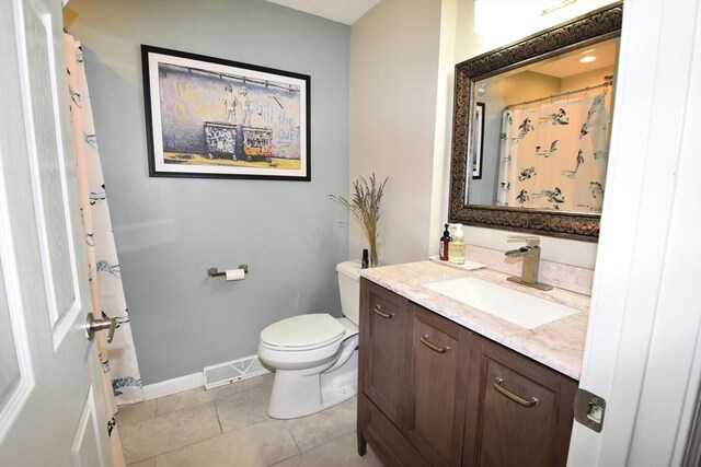 251 Sunderland Rd Unit 251, Worcester, MA 01604 - bathroom featuring vanity, tile patterned flooring, and a shower with curtain