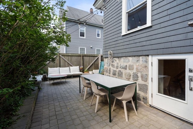 68 Cliftondale St, Boston, MA 02131 - view of patio / terrace featuring outdoor dining space and an outdoor living space