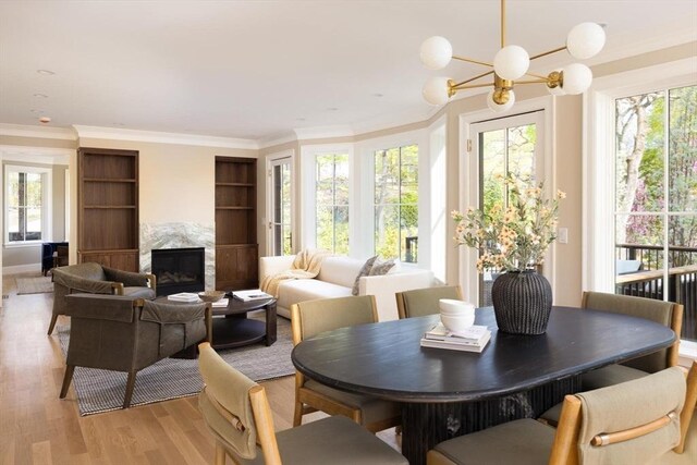 15 Woodcliff Rd, Newton, MA 02461 - sunroom / solarium featuring plenty of natural light and a chandelier