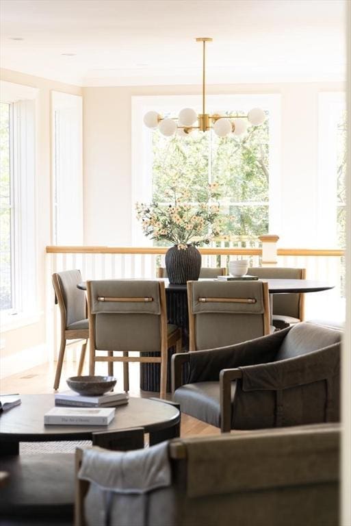 15 Woodcliff Rd, Newton, MA 02461 - dining room featuring a chandelier