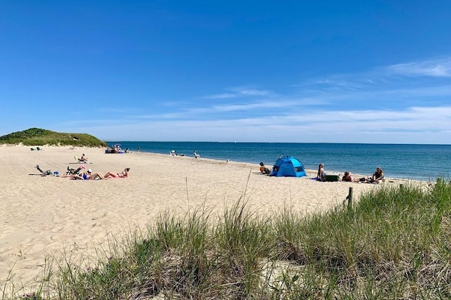 water view featuring a beach view