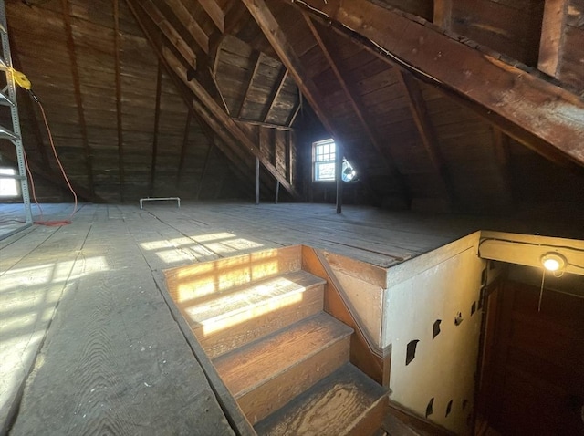 view of attic