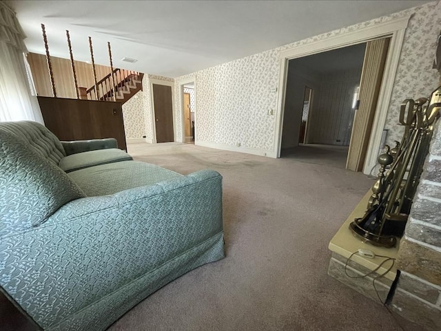 view of carpeted living room