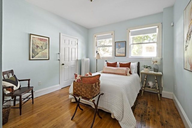 6 Francis Circuit Unit 6, Winchester, MA 01890 - bedroom featuring radiator, hardwood / wood-style flooring, and baseboards
