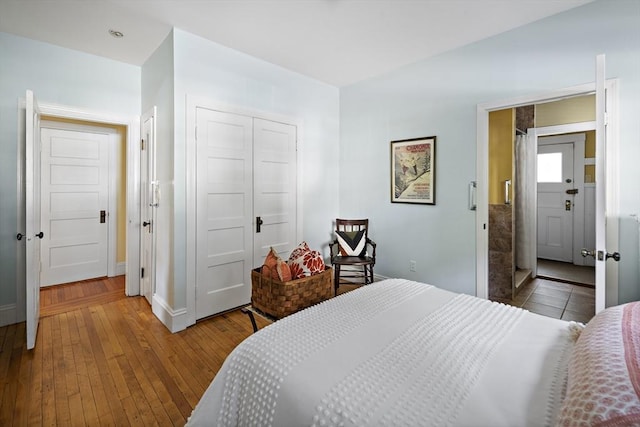 6 Francis Circuit Unit 6, Winchester, MA 01890 - bedroom featuring hardwood / wood-style flooring, a closet, and baseboards