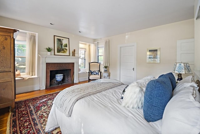 6 Francis Circuit Unit 6, Winchester, MA 01890 - bedroom with wood finished floors and a fireplace