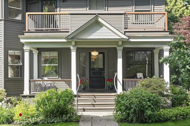 6 Francis Circuit Unit 6, Winchester, MA 01890 - property entrance with a balcony and covered porch