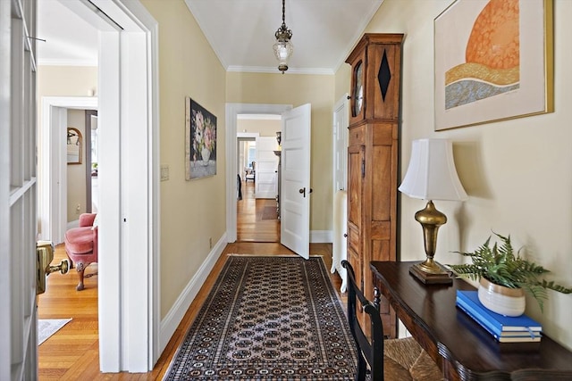 6 Francis Circuit Unit 6, Winchester, MA 01890 - corridor featuring light wood-style flooring, ornamental molding, and baseboards